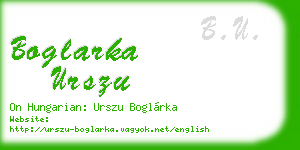 boglarka urszu business card