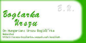 boglarka urszu business card